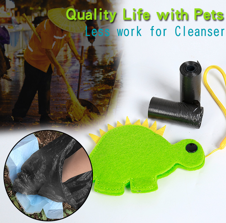 DOGLEMI Portable Cat Dog Garbage packet Replaceable Plastic Bag