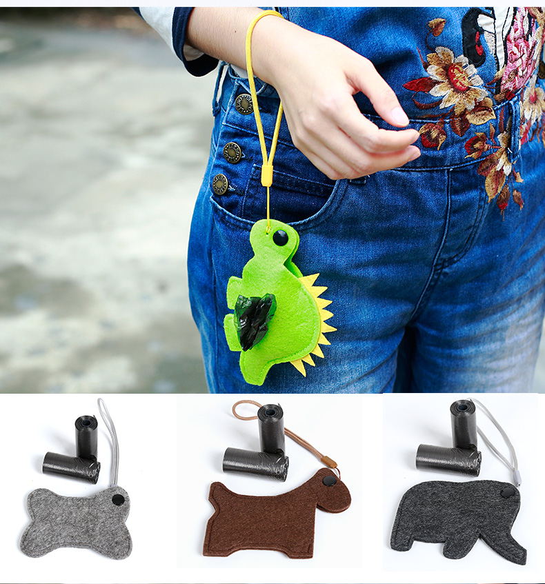 DOGLEMI Portable Cat Dog Garbage packet Replaceable Plastic Bag