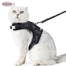 DOGLEMI CAT Leashes & Collars Cat Traction Rope Walking Cat Rope Chest Vest Chest Strap Breathable Anti-breakaway Cat Chain00
