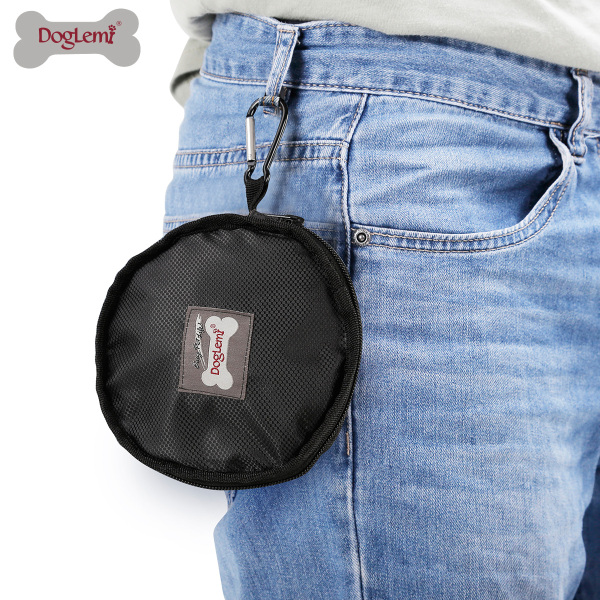 DOGLEMI DOG Bowls & Slow Feeder Bowls Outdoor Dog Bowl Double Bowl Portable Folding Pet Food Bowl Water Bowl Travel Standing Bowl