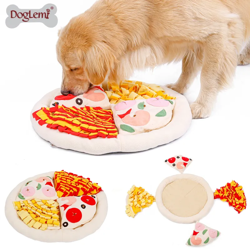 DOGLEMI DOG Slow Feeder Toys Sniffing Mat Pizza