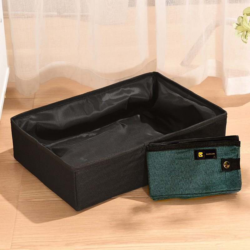 Cat Litter & Cat Litter Boxes Folding Open Cat Litter Box Portable Cloth Bag Cat Toilet And Waterproof And Leak-proof Can Be Used By Blue Cat Ragdoll Cats And Other Large And Small Cats