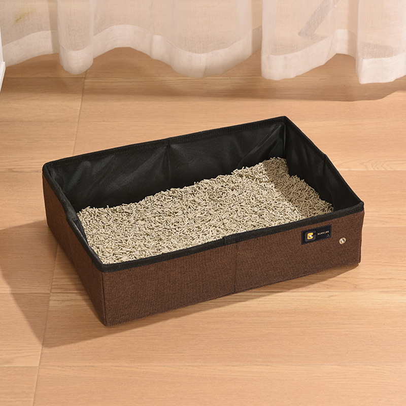 Cat Litter & Cat Litter Boxes Folding Open Cat Litter Box Portable Cloth Bag Cat Toilet And Waterproof And Leak-proof Can Be Used By Blue Cat Ragdoll Cats And Other Large And Small Cats