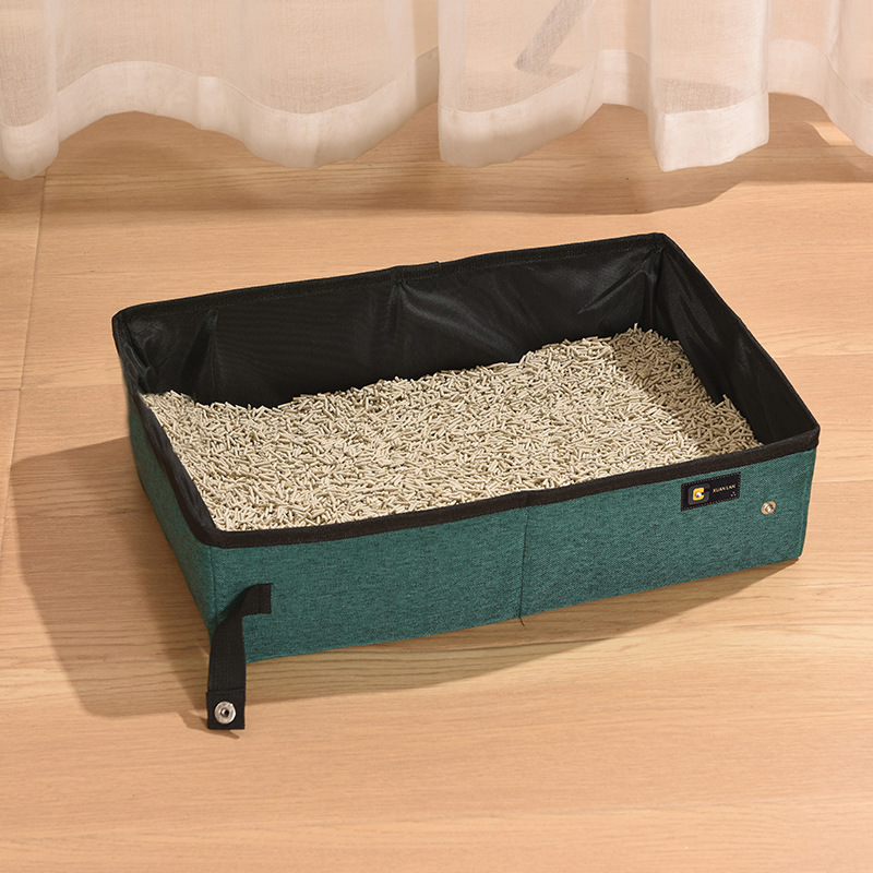 Cat Litter & Cat Litter Boxes Folding Open Cat Litter Box Portable Cloth Bag Cat Toilet And Waterproof And Leak-proof Can Be Used By Blue Cat Ragdoll Cats And Other Large And Small Cats