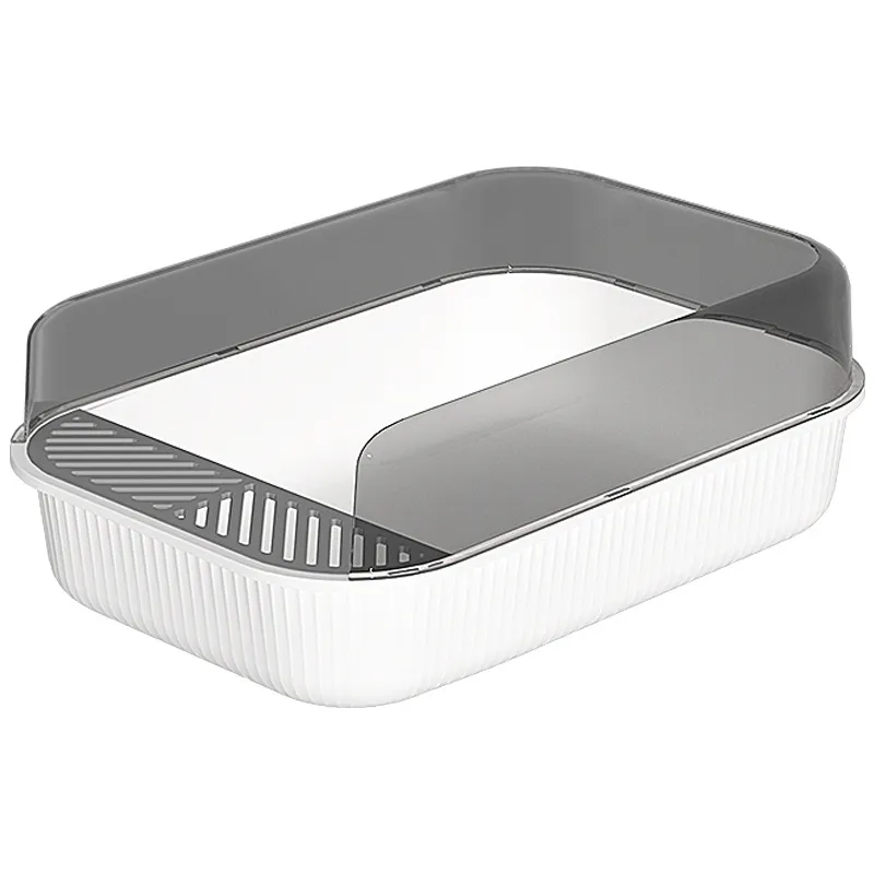 Cat Litter & Cat Litter Boxes Semi-enclosed Cat Litter Box Splash-proof Cat Toilet With Cat Litter Shovel For Easier Cleaning