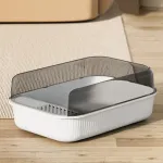 Cat Litter & Cat Litter Boxes Semi-enclosed Cat Litter Box Splash-proof Cat Toilet With Cat Litter Shovel For Easier Cleaning