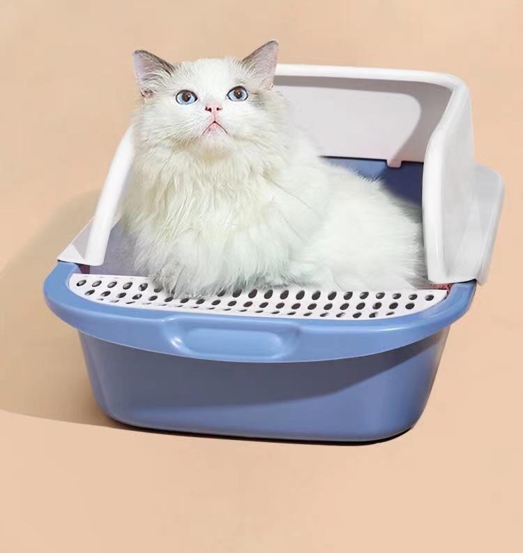 Cat Litter & Litter Box Semi-enclosed Cat Toilet Large Cat Litter Box
