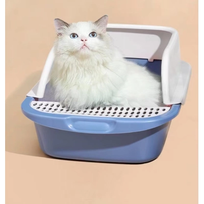 Cat Litter & Litter Box Semi-enclosed Cat Toilet Large Cat Litter Box 02