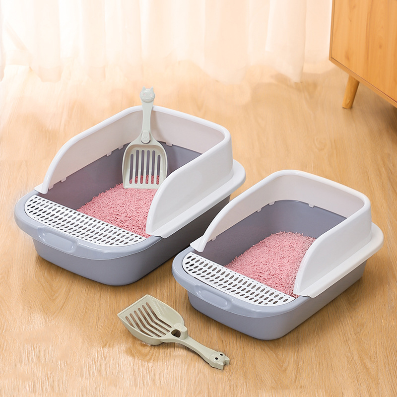 Cat Litter & Litter Box Semi-enclosed Cat Toilet Large Cat Litter Box