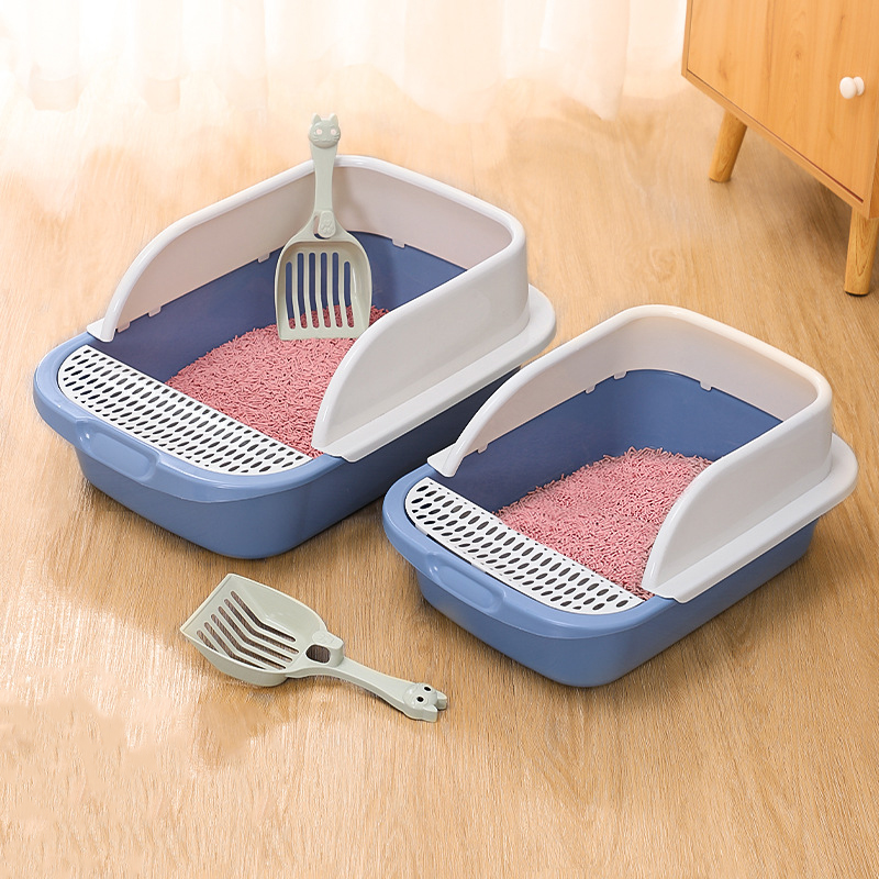 Cat Litter & Litter Box Semi-enclosed Cat Toilet Large Cat Litter Box