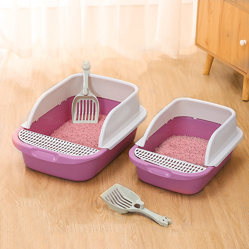 Cat Litter & Litter Box Semi-enclosed Cat Toilet Large Cat Litter Box