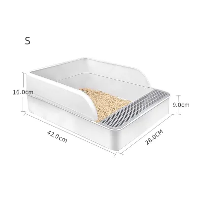 Cat Litter & Cat Litter Boxes Semi-open Splash Resistant Litter Box Durable High Side Screen Litter Box With Litter Scoop For Easy Cleaning And Assembly 02