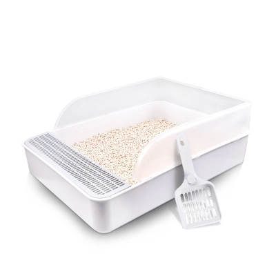 Cat Litter & Cat Litter Boxes Semi-open Splash Resistant Litter Box Durable High Side Screen Litter Box With Litter Scoop For Easy Cleaning And Assembly 01
