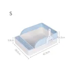Cat Litter & Cat Litter Boxes Semi-open Splash Resistant Litter Box Durable High Side Screen Litter Box With Litter Scoop For Easy Cleaning And Assembly