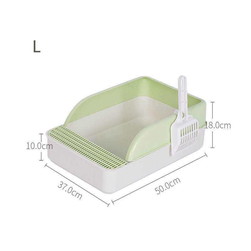 Cat Litter & Cat Litter Boxes Semi-open Splash Resistant Litter Box Durable High Side Screen Litter Box With Litter Scoop For Easy Cleaning And Assembly