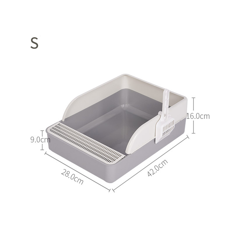 Cat Litter & Cat Litter Boxes Semi-open Splash Resistant Litter Box Durable High Side Screen Litter Box With Litter Scoop For Easy Cleaning And Assembly