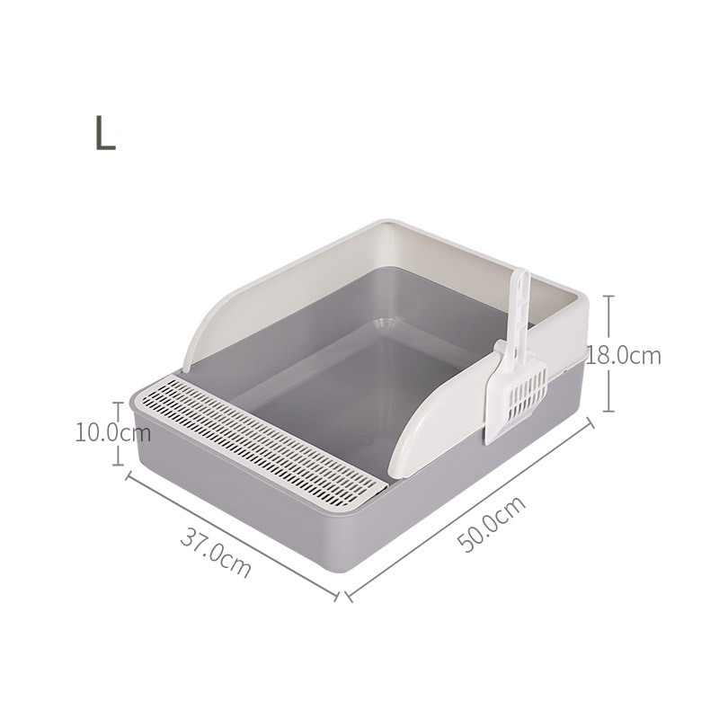 Cat Litter & Cat Litter Boxes Semi-open Splash Resistant Litter Box Durable High Side Screen Litter Box With Litter Scoop For Easy Cleaning And Assembly