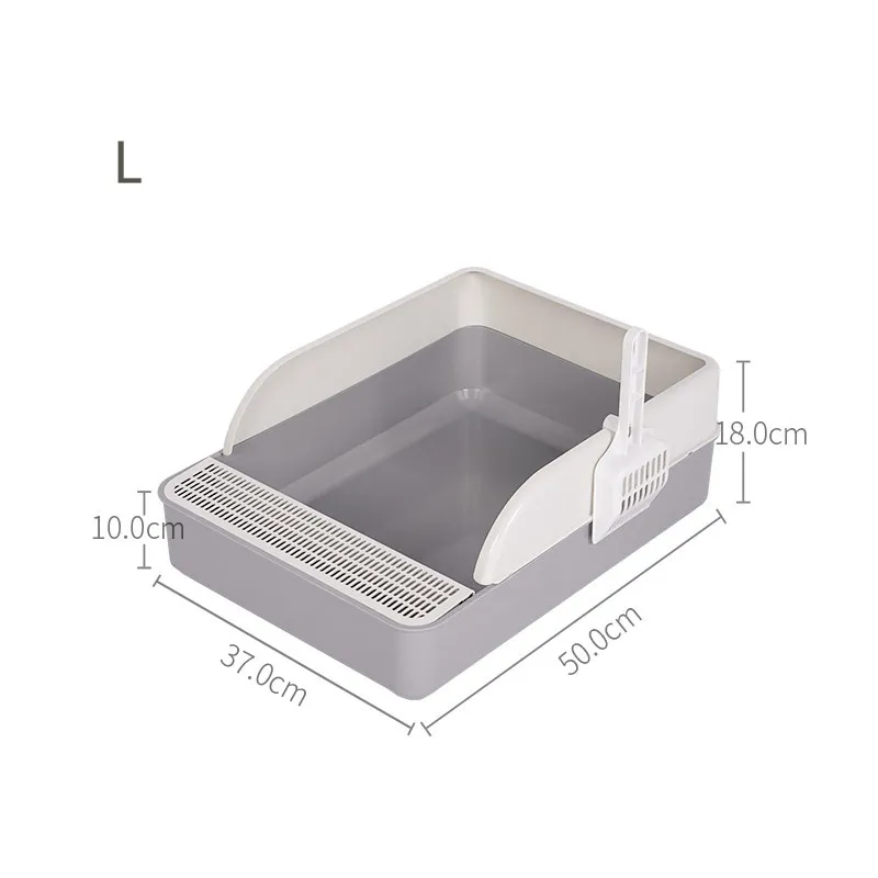 Cat Litter & Cat Litter Boxes Semi-open Splash Resistant Litter Box Durable High Side Screen Litter Box With Litter Scoop For Easy Cleaning And Assembly
