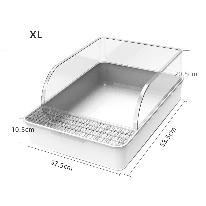 Cat Litter & Cat Litter Boxes Semi-open Splash Resistant Litter Box Durable High Side Screen Litter Box With Litter Scoop For Easy Cleaning And Assembly