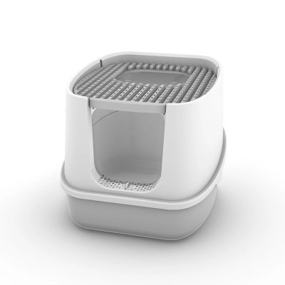 Totally Enclosed Splash-proof Cat Litter Boxes Durable Flip Top Odor-resistant Litter Box With Litter Shovel For Easy Cleaning 02