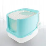 Totally Enclosed Splash-proof Cat Litter Boxes Durable Flip Top Odor-resistant Litter Box With Litter Shovel For Easy Cleaning