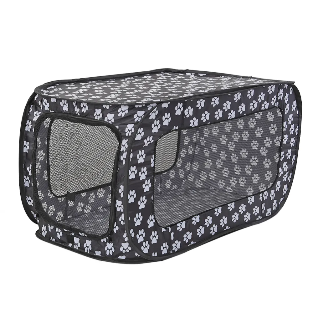 Portable foldable dog travel crate