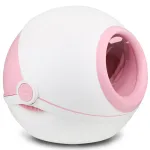 Cat Litter Boxes Large Cat Litter Boxes Fully Enclosed Cat Toilet Spaceship Design Flip-Up Splash-proof And Belt-proof Sand
