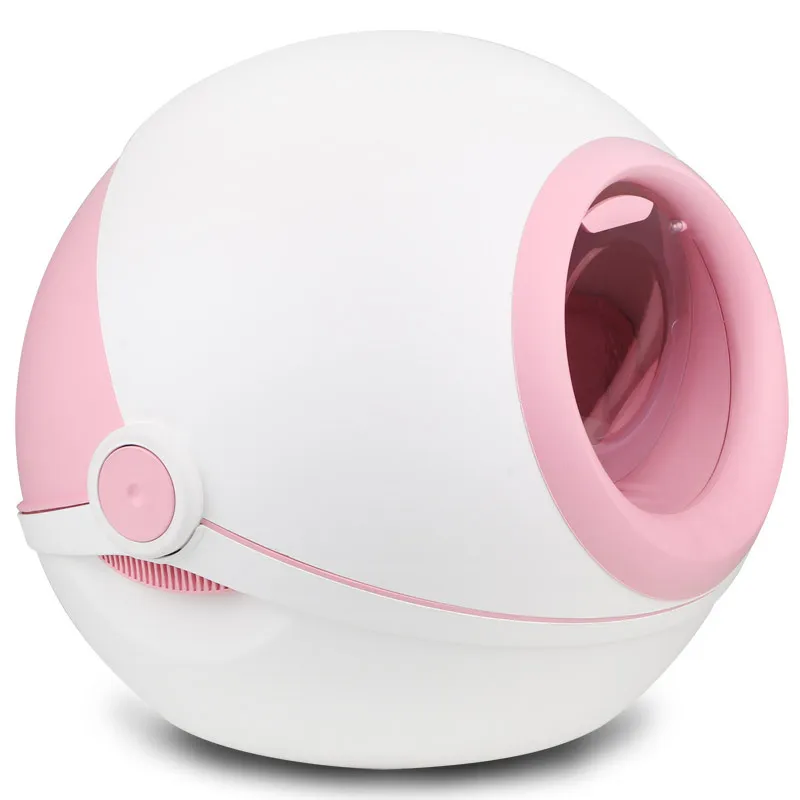 Cat Litter Boxes Large Cat Litter Boxes Fully Enclosed Cat Toilet Spaceship Design Flip-Up Splash-proof And Belt-proof Sand