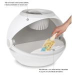 Cat Litter Boxes Large Cat Litter Boxes Fully Enclosed Cat Toilet Spaceship Design Flip-Up Splash-proof And Belt-proof Sand