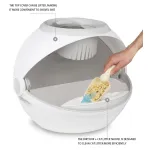 Cat Litter Boxes Large Cat Litter Boxes Fully Enclosed Cat Toilet Spaceship Design Flip-Up Splash-proof And Belt-proof Sand