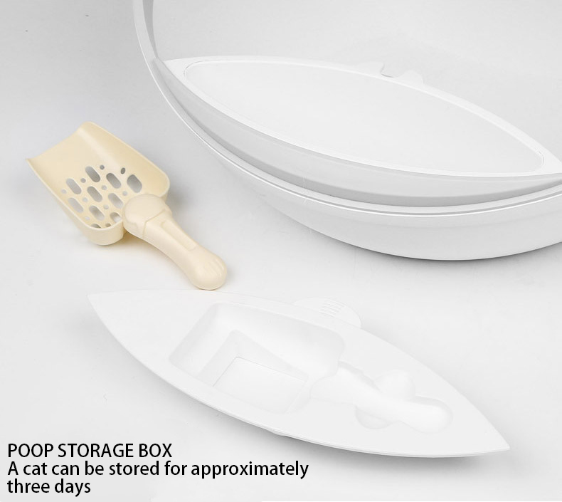 Cat Litter Boxes Large Cat Litter Boxes Fully Enclosed Cat Toilet Spaceship Design Flip-Up Splash-proof And Belt-proof Sand