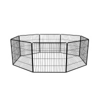 Dog Fence Pet Fence Foldable Metal Dog Fence Outdoor Sports Indoor Kennel 8 Piece Pack