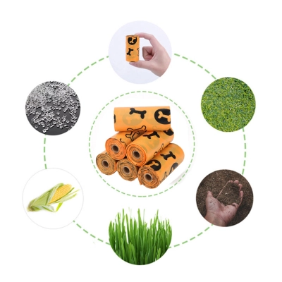 Degradable Disposable Eco Friendly dog Poop Bag with Pill Type Dispenser  02