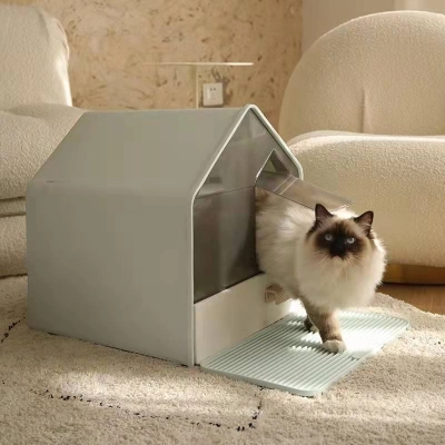 Cat Litter Boxes Fully Enclosed Cat Litter Box Oversized Drawer Type Cat Toilet Splash-proof And Belt-proof Sand It Can Be Used For Small, Medium And Large Cats Such As Ragdoll Cats And Blue Cats 02