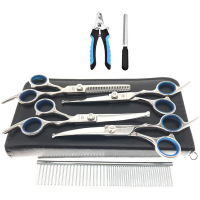 Dog Grooming Scissors Kit Professional Grooming Clippers For Dogs Dog Grooming Shear Set 7 Piece Set 6.6 Inch