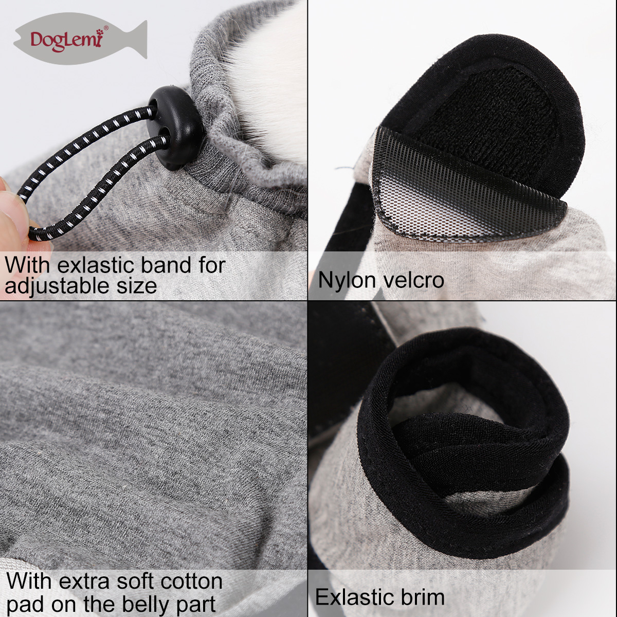 DOGLEMI Cat Recovery Suit for Small Medium Cats