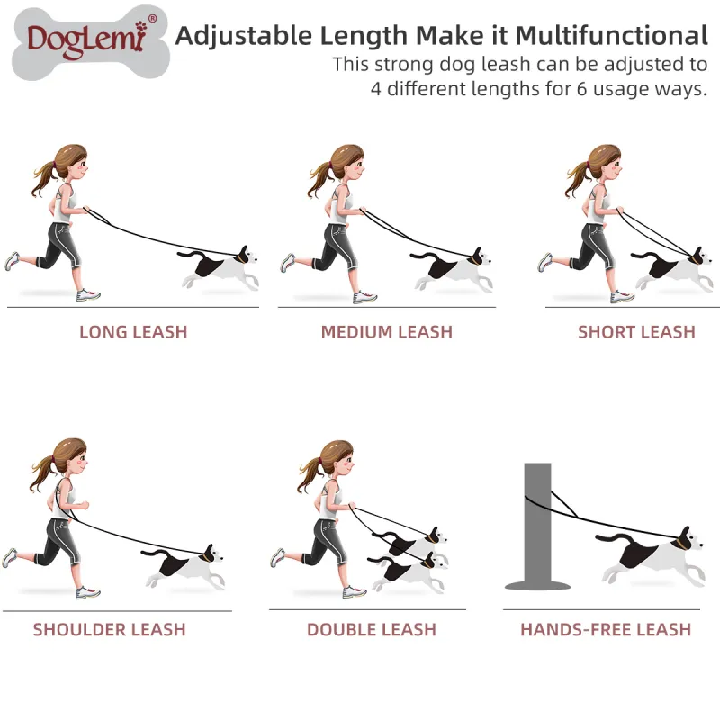 DOGLEMI 3m Multifunctional Long Dog Leashs