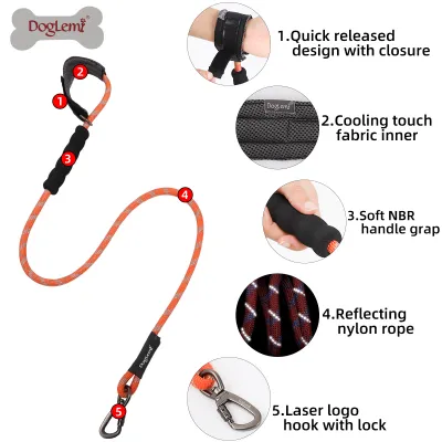DOGLEMI Reflective Explosion-proof Dog Training Leashs 02