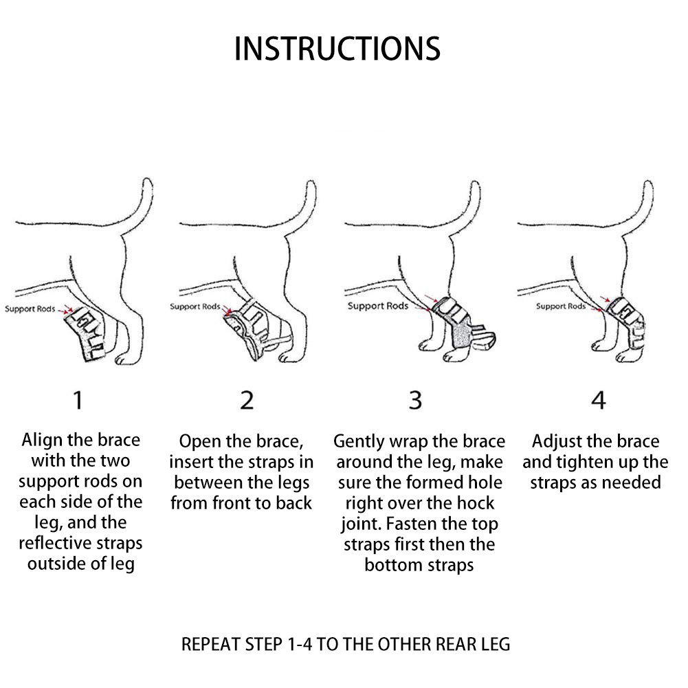 Dog Leg Braces for Fix Hock Crawlpaw