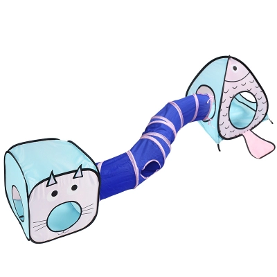 Cat Tunnel Foldable Cat Tunnel Toy With Cubes Bundle 01