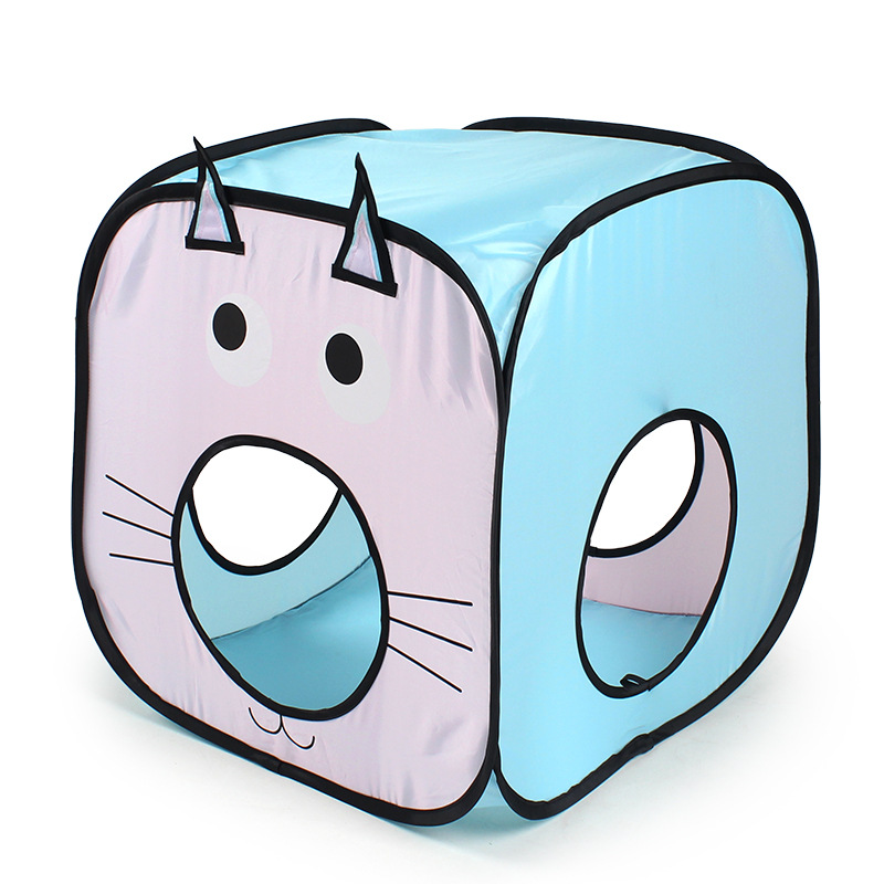 Cat Tunnel Foldable Cat Tunnel Toy With Cubes Bundle