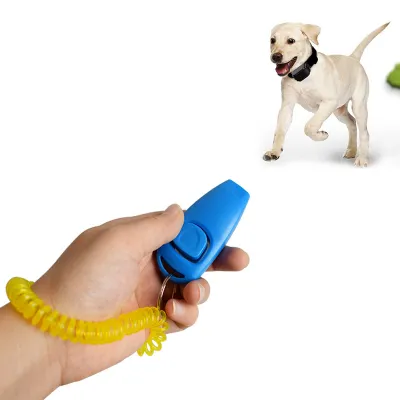 Dog Whistle With Wrist Strap 2 in 1 Dog Training Clickers 02