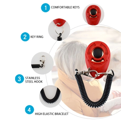 Dog Clickers With Wrist Strap Dog Training Clickers 02
