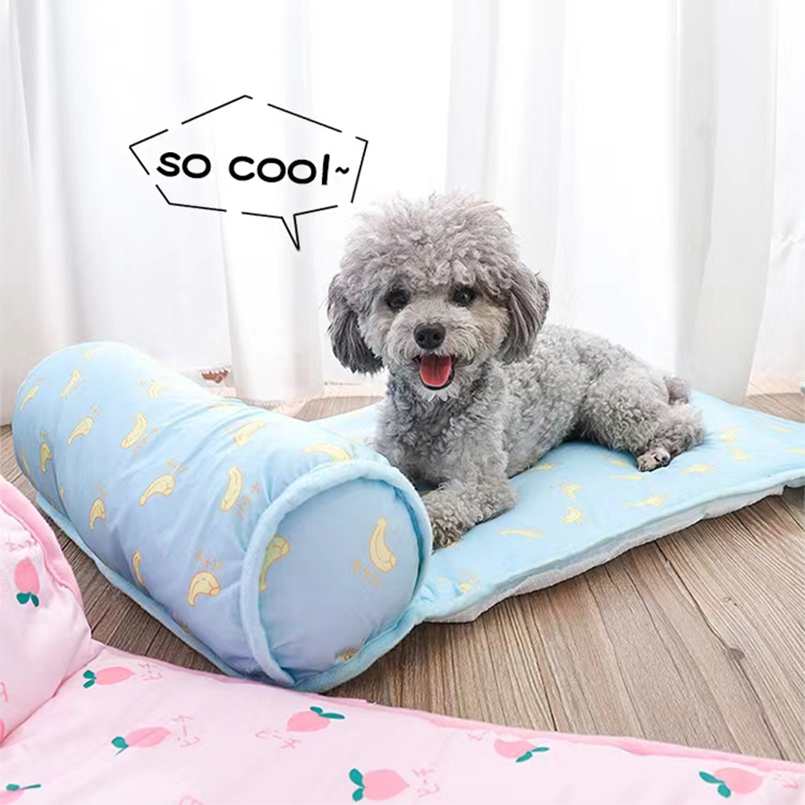 Dog Cooling Mat Breathable Bed With Pillow