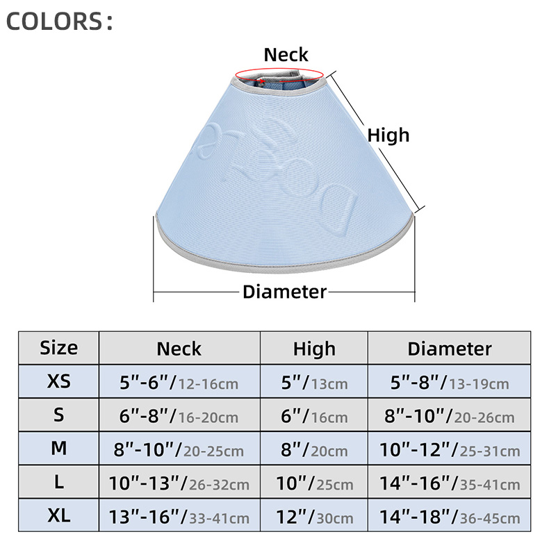 DOGLEMI Cat Dog Recovery Collar for Anti Lick Bite