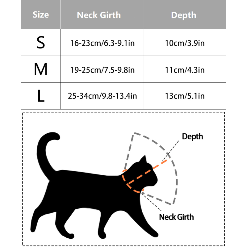 Cat Cones Postoperative Recovery Collar