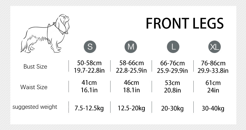 Dog Lift Harness for Front Legs