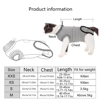 DOGLEMI Cat Recovery Suit for Small Medium Cats 02