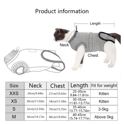 DOGLEMI Cat Recovery Suit for Small Medium Cats 02
