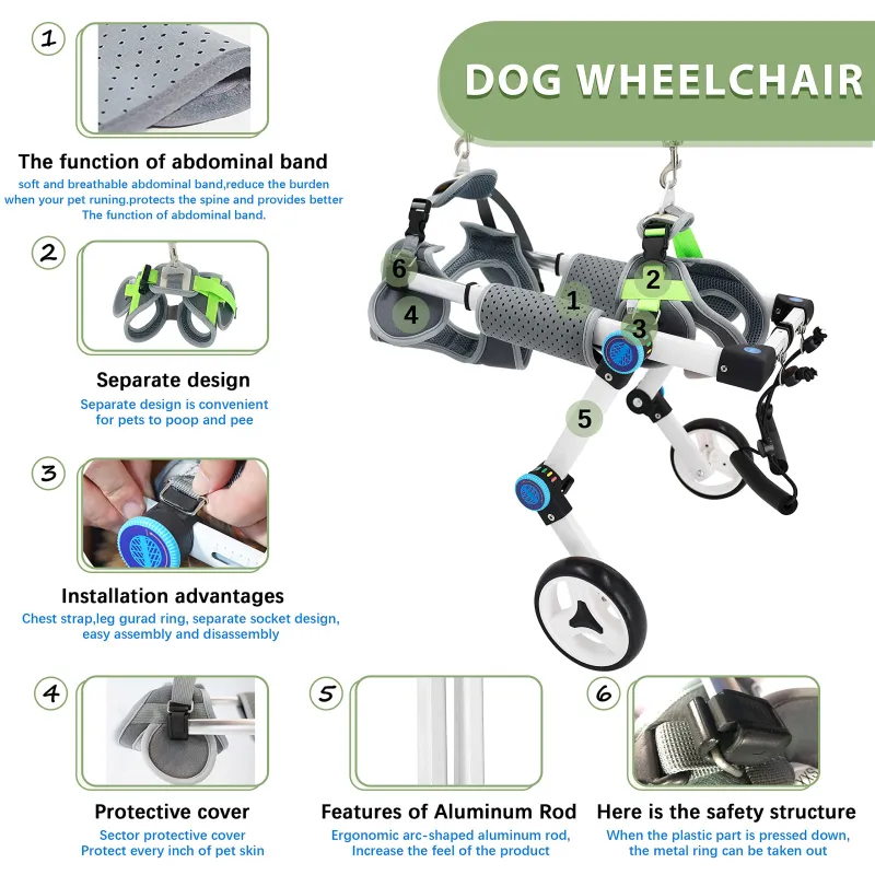 Fordable Dog Wheelchairs For Dog Back Legs03